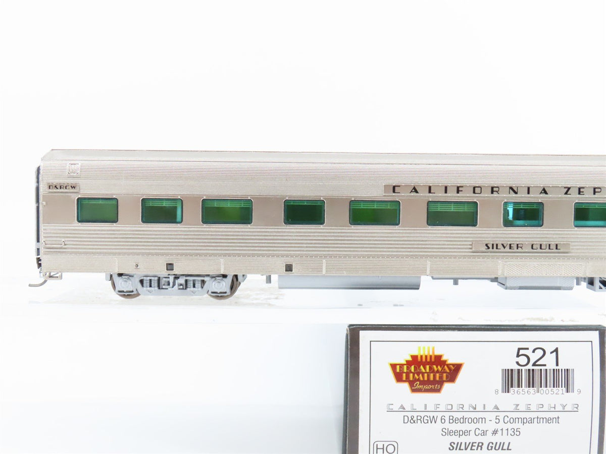 HO Broadway Limited BLI 521 D&amp;RGW California Zephyr 6-5 Sleeper Passenger #1135