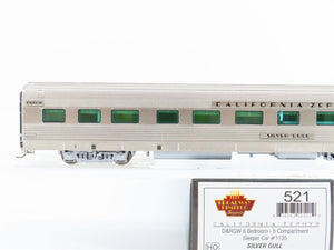 HO Broadway Limited BLI 521 D&RGW California Zephyr 6-5 Sleeper Passenger #1135