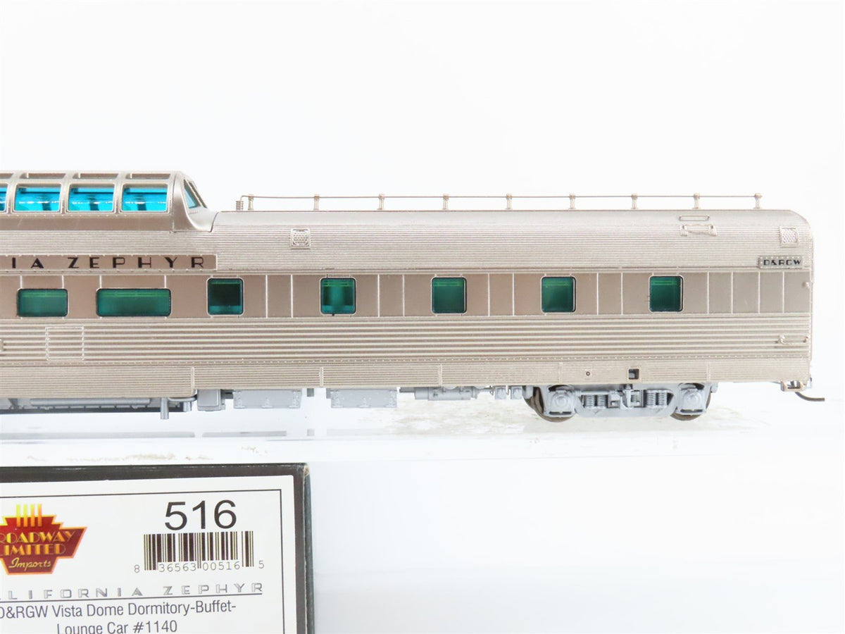 HO Broadway Limited BLI 516 D&amp;RGW California Zephyr Vista Dome Passenger #1140