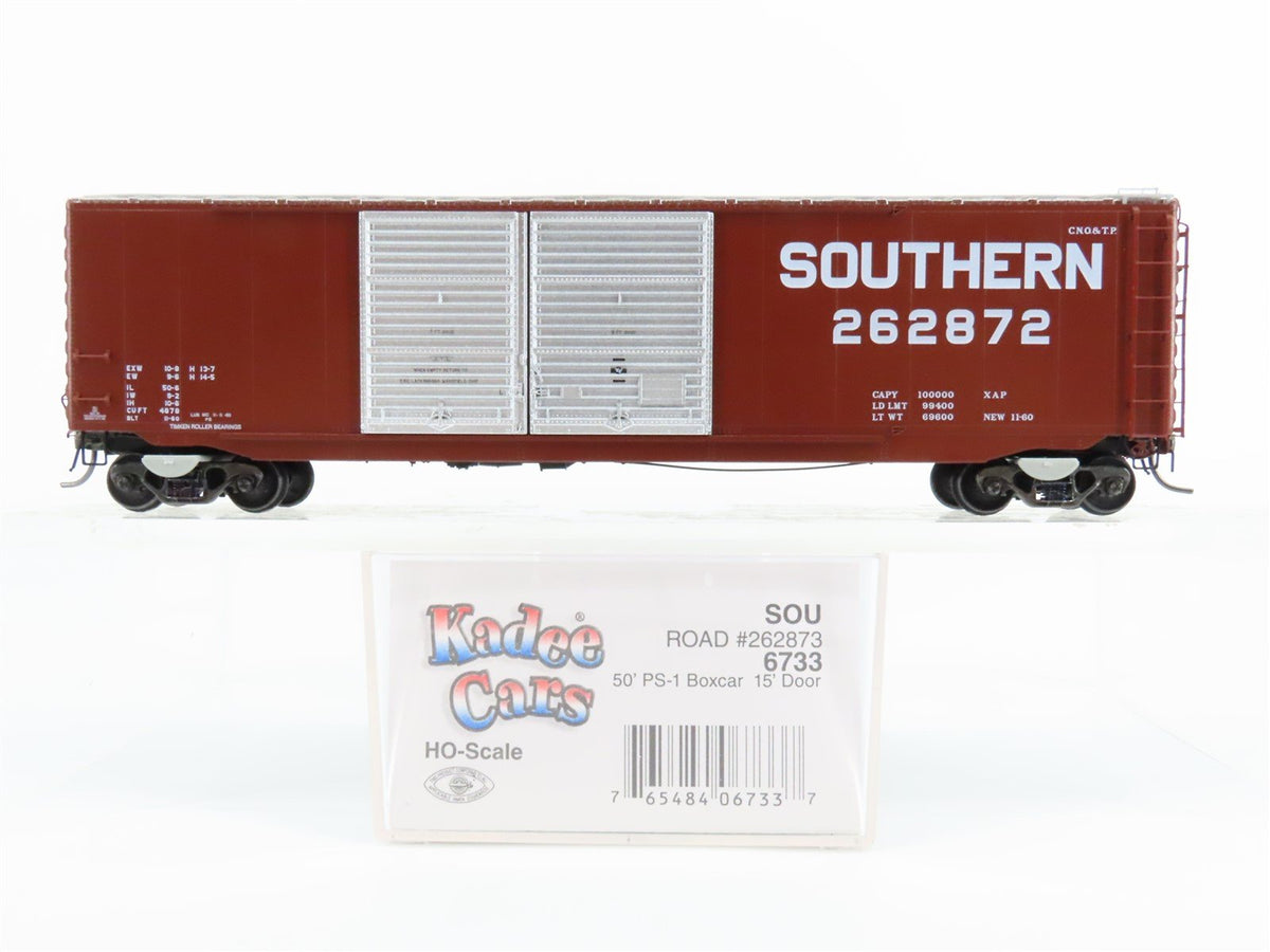 HO Scale Kadee Cars #6733 SOU Southern Railway 50&#39; Double Door Box Car #262872