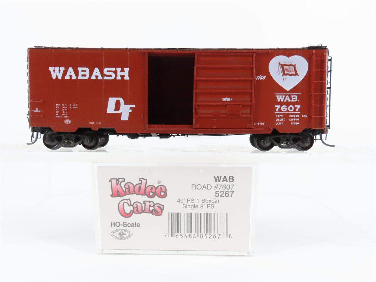 HO Kadee Cars #5267 WAB Wabash &quot;Serving The Heart of America&quot; 40&#39; Box Car #7607