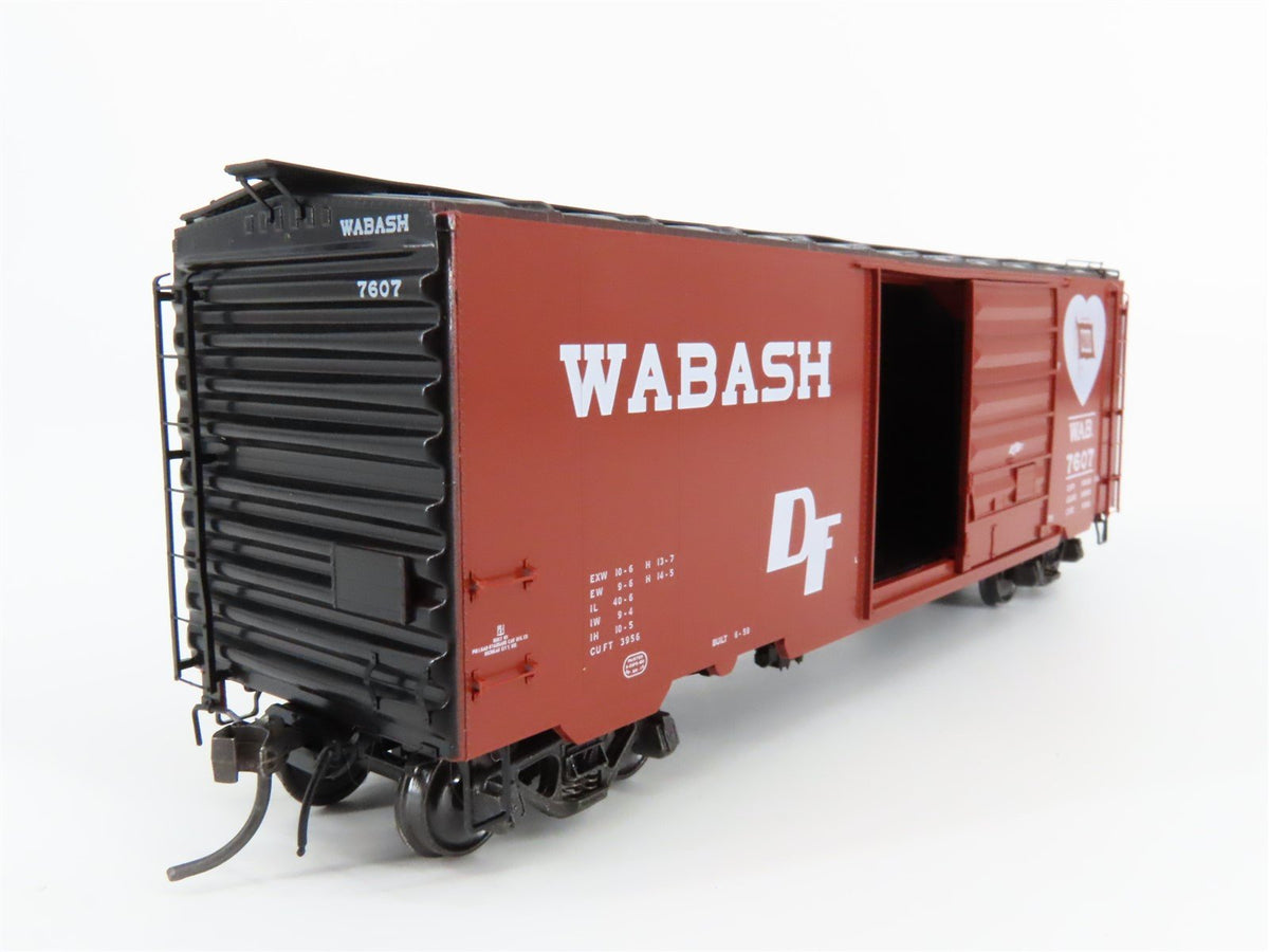 HO Kadee Cars #5267 WAB Wabash &quot;Serving The Heart of America&quot; 40&#39; Box Car #7607