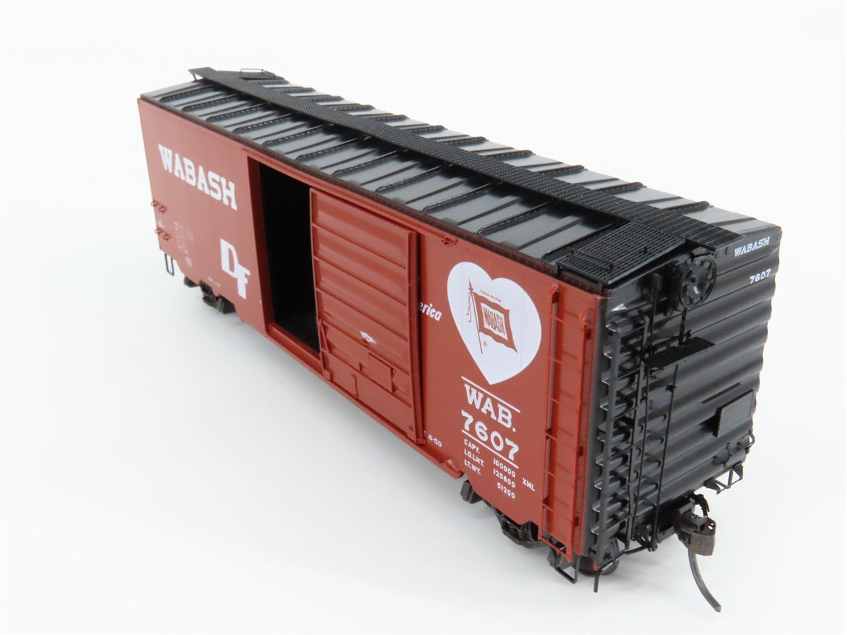 HO Kadee Cars #5267 WAB Wabash &quot;Serving The Heart of America&quot; 40&#39; Box Car #7607