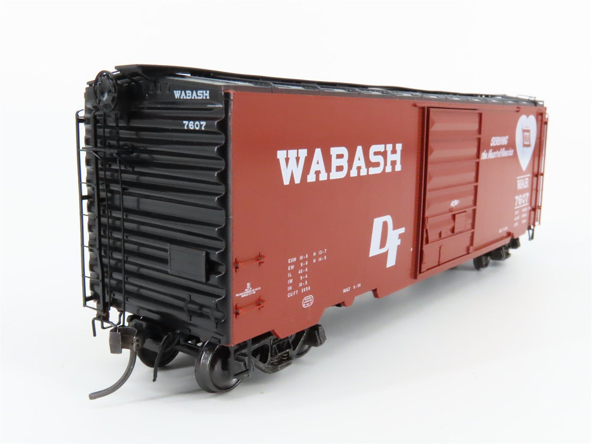 HO Kadee Cars #5267 WAB Wabash &quot;Serving The Heart of America&quot; 40&#39; Box Car #7607