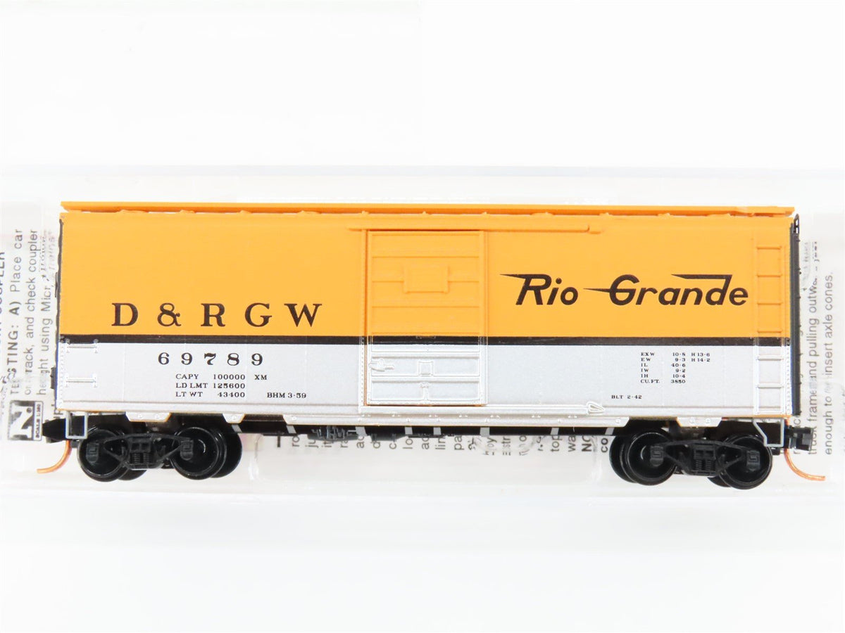 N Scale Micro-Trains MTL 02000866 DRGW Rio Grande 40&#39; Standard Boxcar #69789