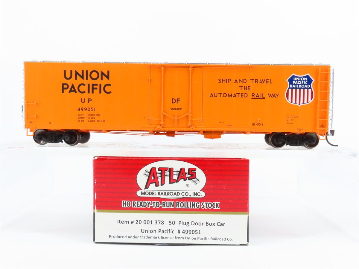 HO Scale Atlas 20001378 UP Union Pacific 50&#39; Plug Door Box Car #499051