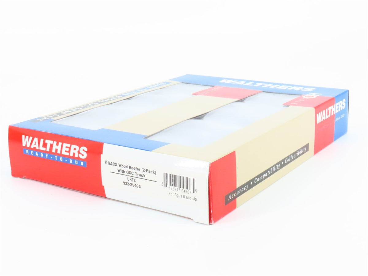 HO Walthers 932-25495 URTX Express Refrigerator GACX 50&#39; Wood Reefers 2-Pack