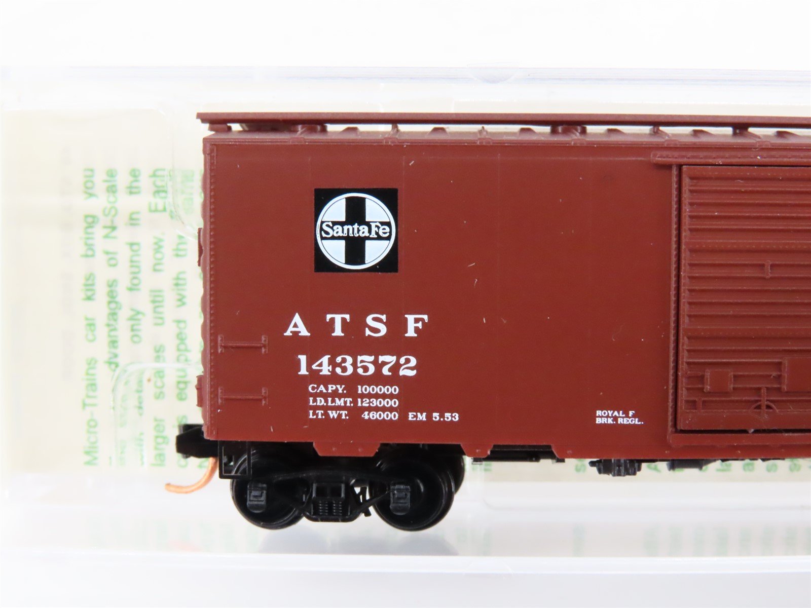 N Micro-Trains MTL 20072 ATSF Grand Canyon Line 40' Boxcar #143572 - Blue Label