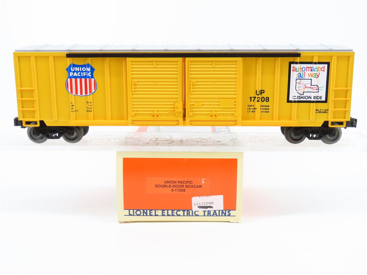 O Gauge 3-Rail Lionel 6-17208 UP Union Pacific Double Door Box Car #17208