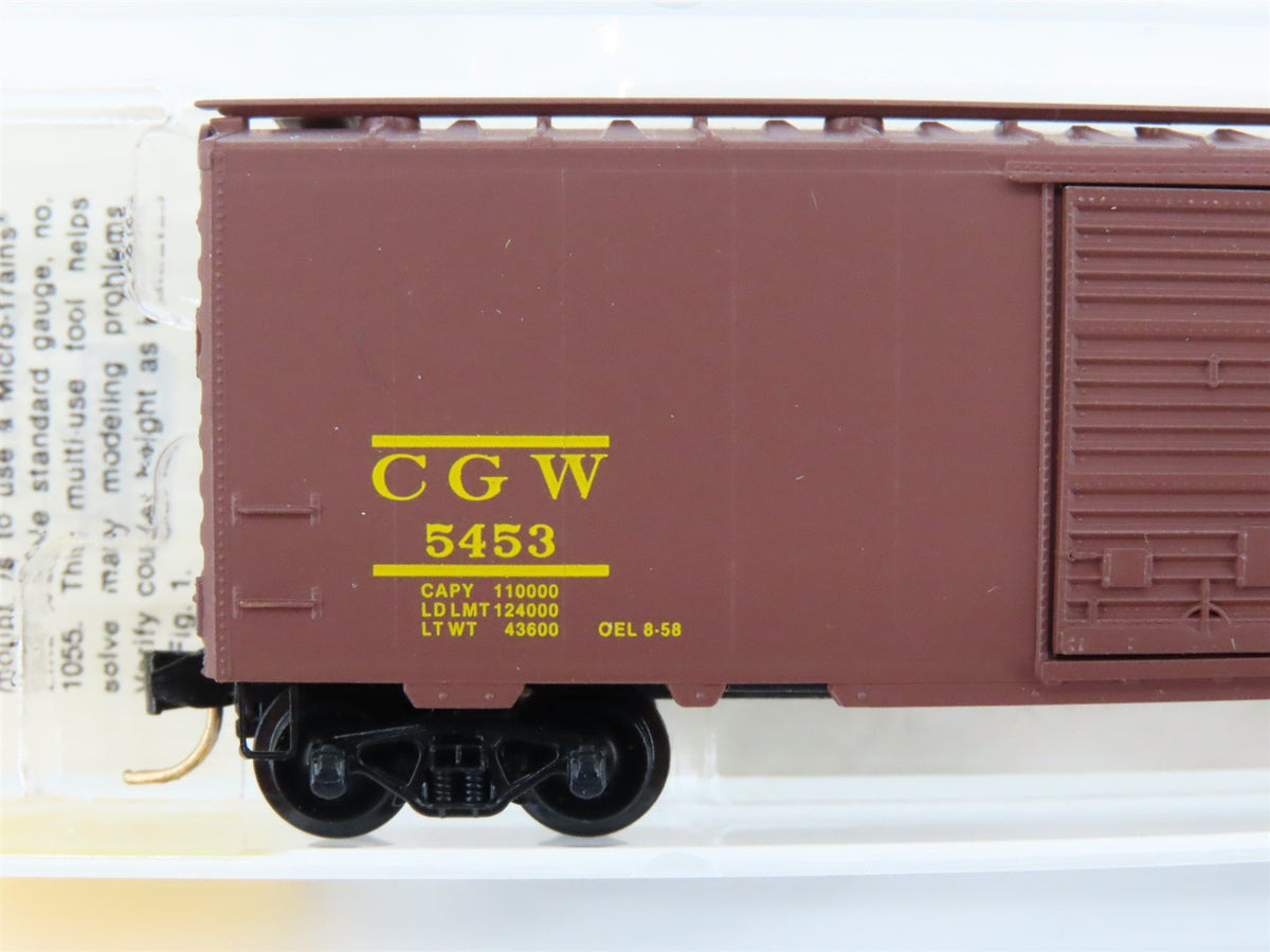 N Scale Micro-Trains 20046 CGW Chicago Great Western 40&#39; Boxcar #5453