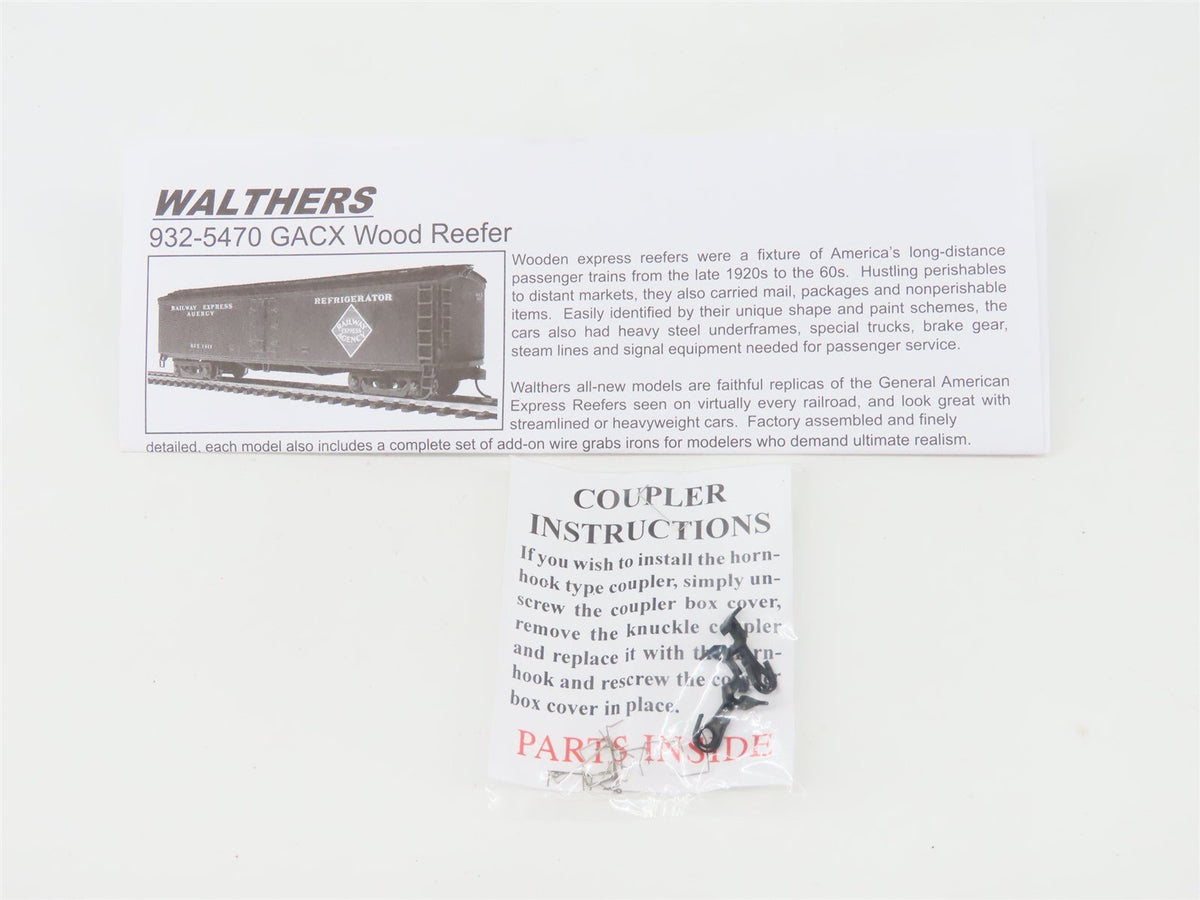 HO Scale Walthers 932-5495 URTX Express Refrigerator GACX 50&#39; Wood Reefer #3317