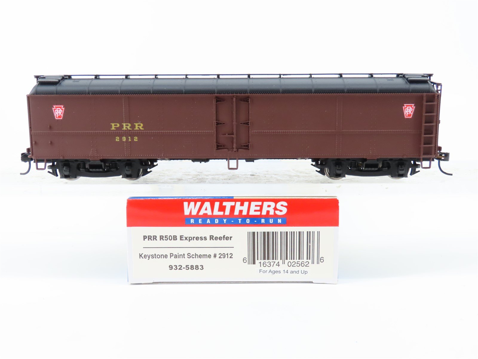 HO Scale Walthers 932-5883 PRR Pennsylvania 50' R50B Express Reefer #2912