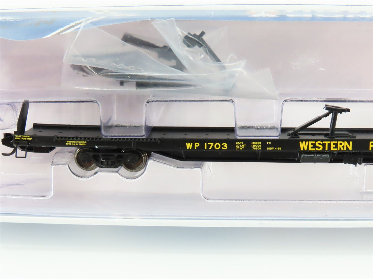 N Scale Trainworx 28521-01 WP Western Pacific 85&#39; Flatcar #1703