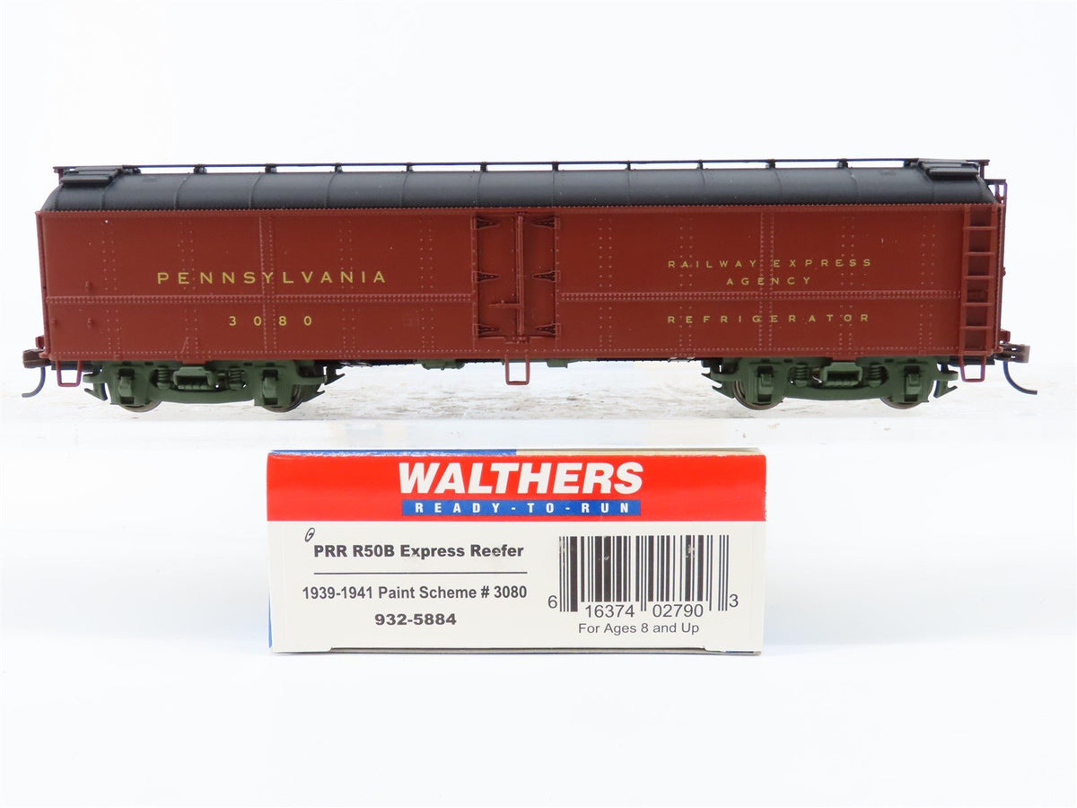 HO Scale Walthers 932-5884 PRR Pennsylvania 50&#39; R50B Express Reefer #3080