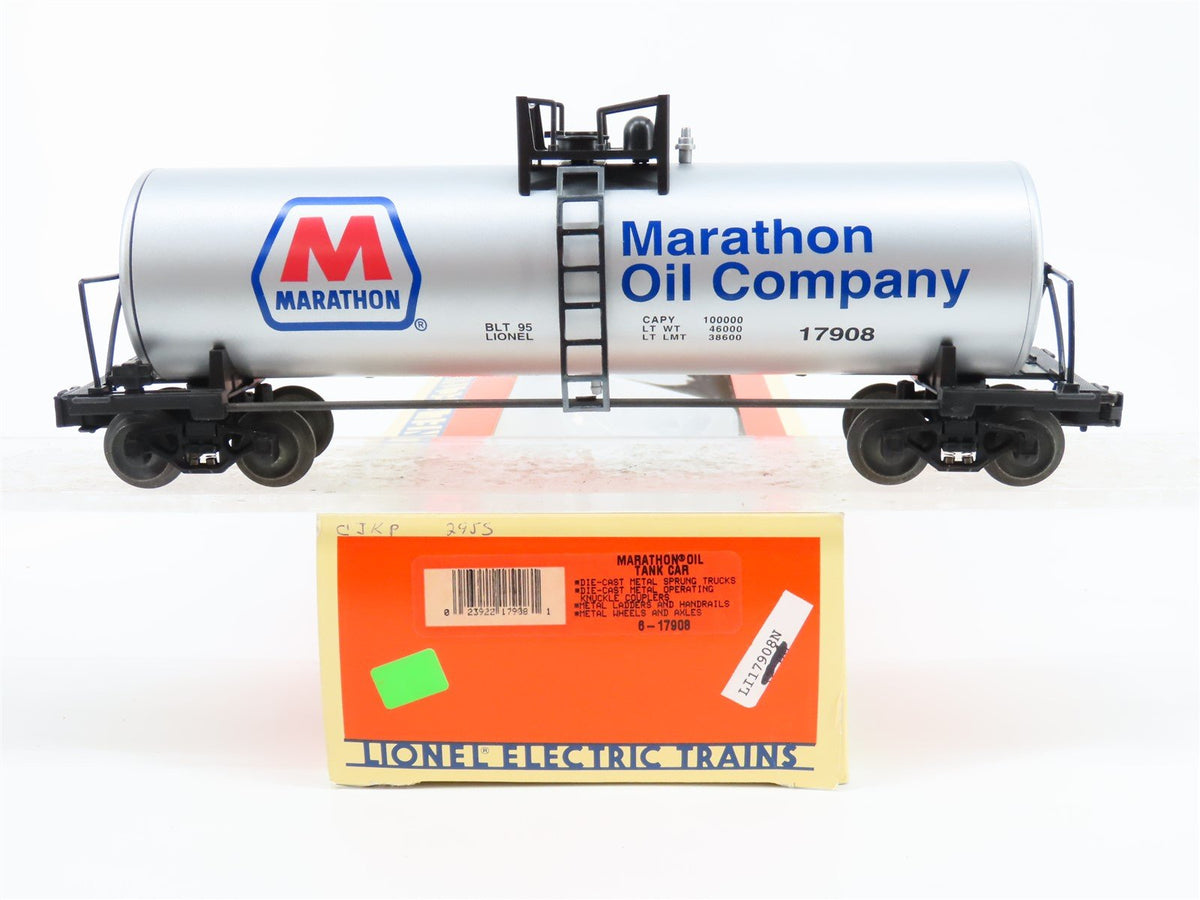 O Gauge 3-Rail Lionel 6-17908 Marathon Oil Company Tank Car #17908