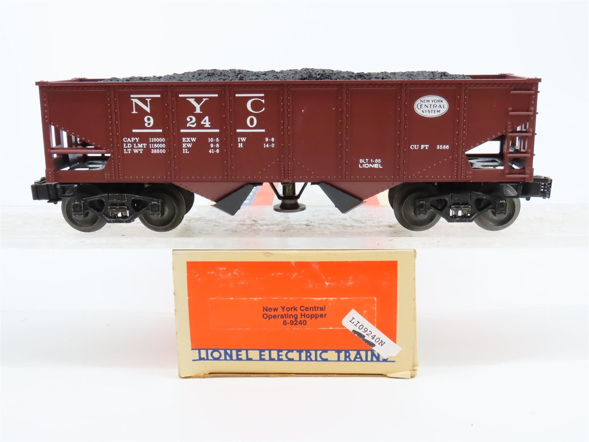 O Gauge 3-Rail Lionel 6-9240 NYC New York Central Operating Hopper #9240