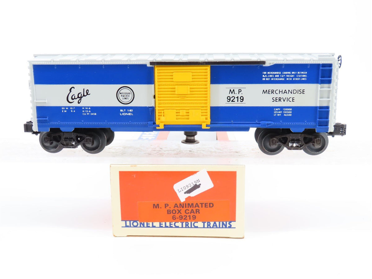 O Gauge 3-Rail Lionel 6-9219 MP Missouri Pacific Animated Box Car #9223