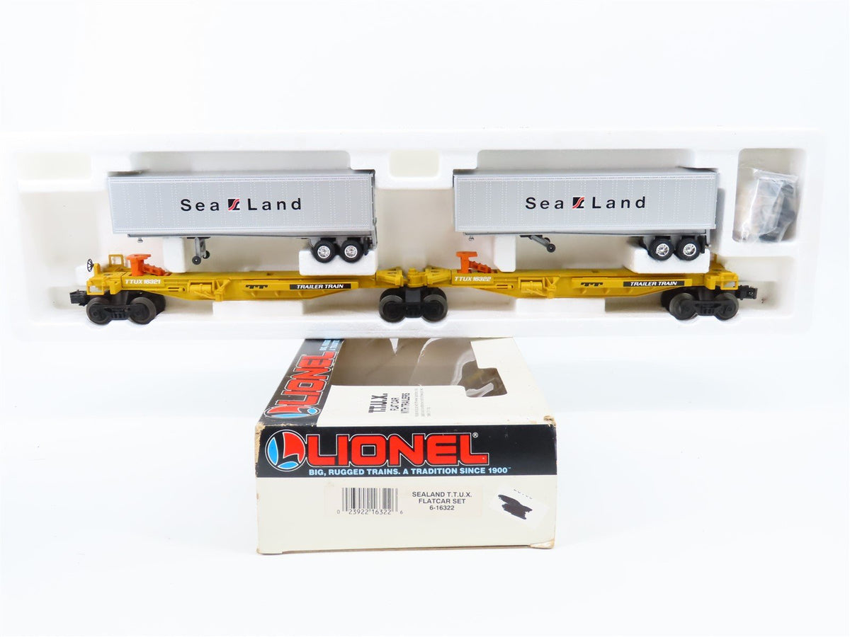 O Gauge 3-Rail Lionel 6-16322 TTUX Sealand Trailer Train Flat Car #16322