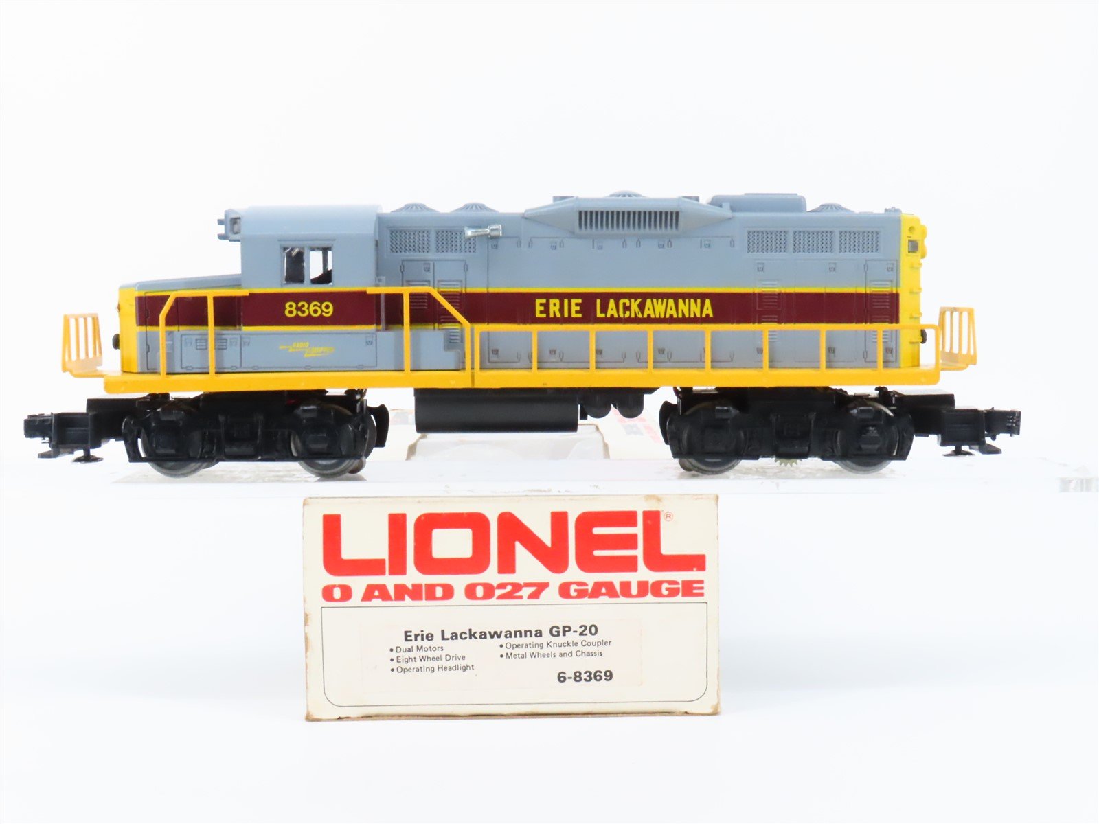 O Gauge 3-Rail Lionel 6-8369 EL Erie Lackawanna GP20 Diesel Locomotive #8369