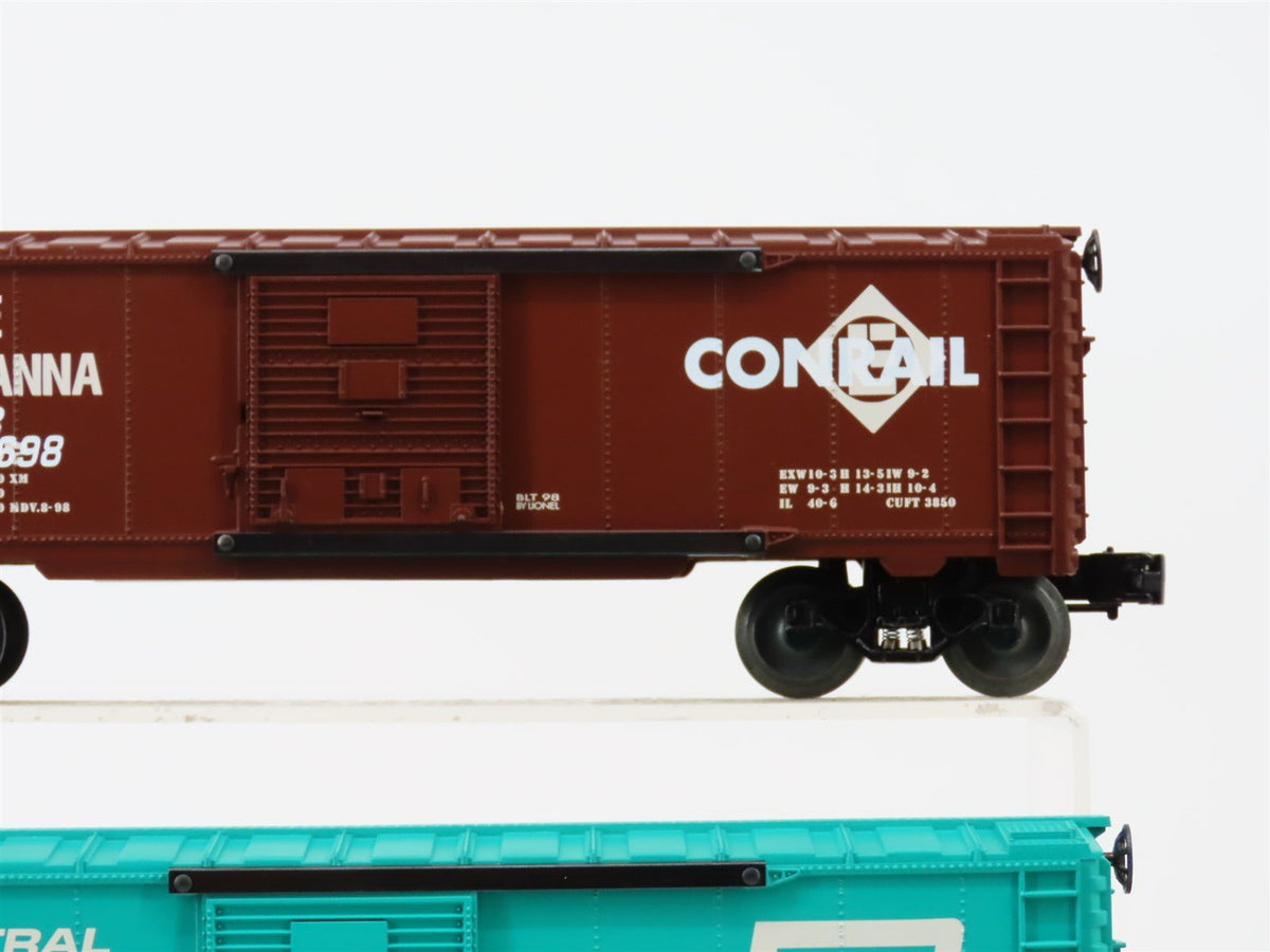 O Gauge 3-Rail Lionel 6-21756 CR Conrail Overstamped Box Car 2-Pack