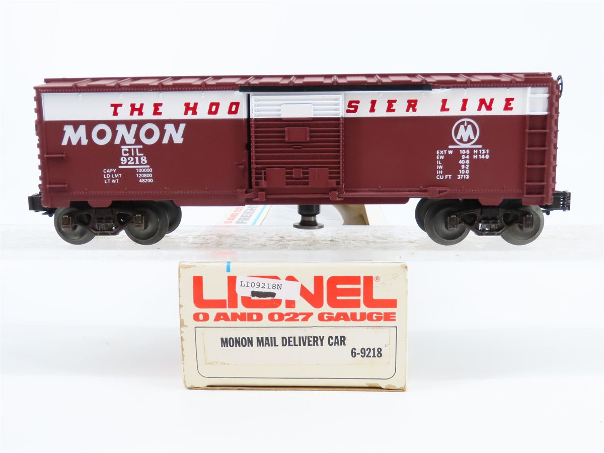 O Gauge 3-Rail Lionel 6-9218 CIL Monon Mail Delivery Car #9218