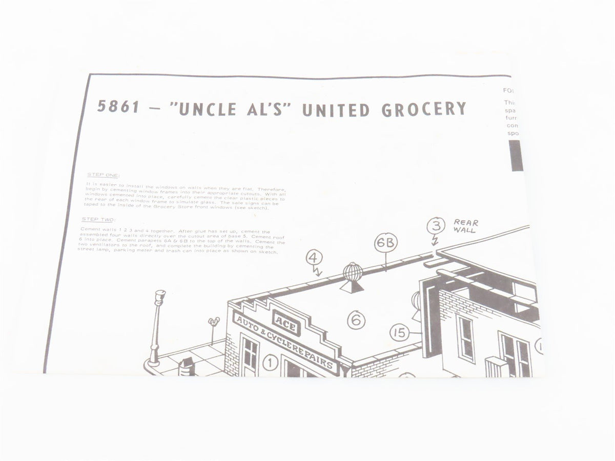 HO 1/87 Scale AHM Minikits Kit 5861 &quot;Uncle Al&#39;s&quot; United Grocery Store