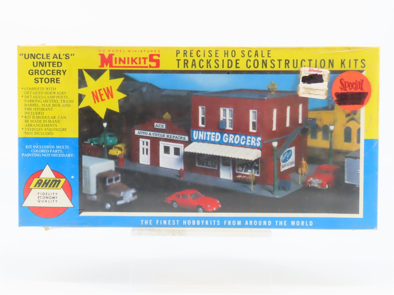 HO 1/87 Scale AHM Minikits Kit 5861 "Uncle Al's" United Grocery Store - Sealed