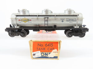 O Gauge 3-Rail Lionel 6415 Sunoco Triple Dome Tank Car #6415