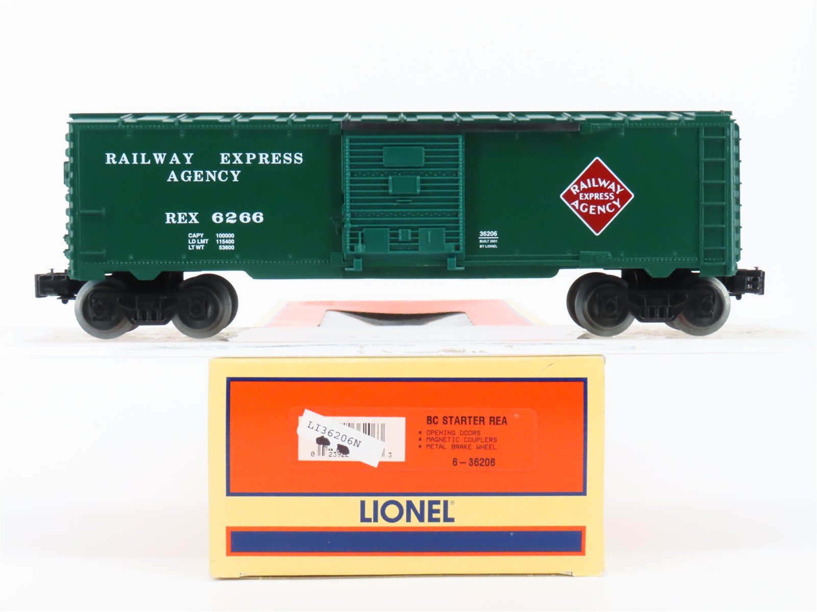 O Gauge 3-Rail Lionel 6-36206 REX Railway Express Agency Box Car #6266