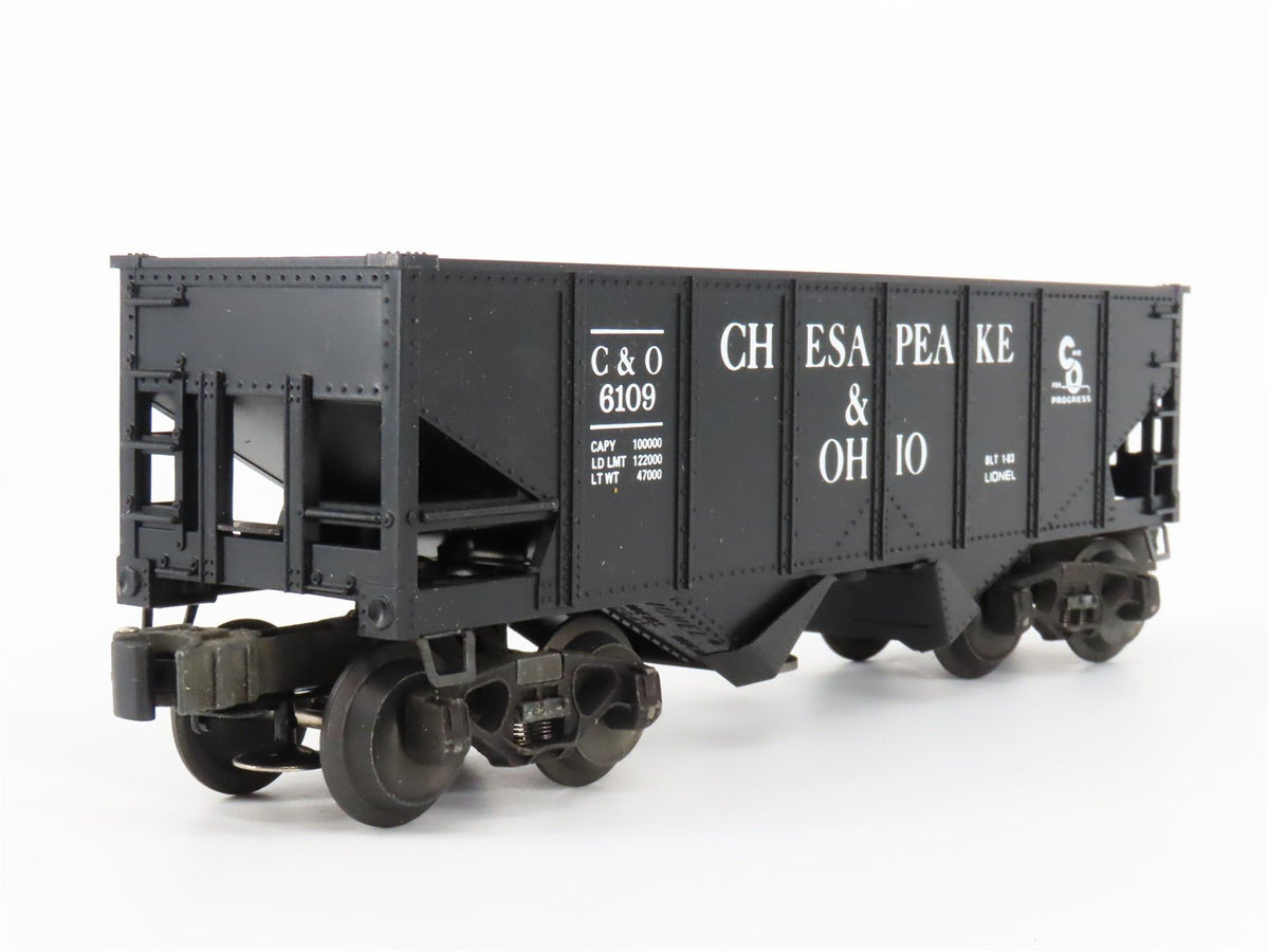 O Gauge 3-Rail Lionel 6-6109 C&amp;O Chesapeake &amp; Ohio Operating 2-Bay Hopper #6109