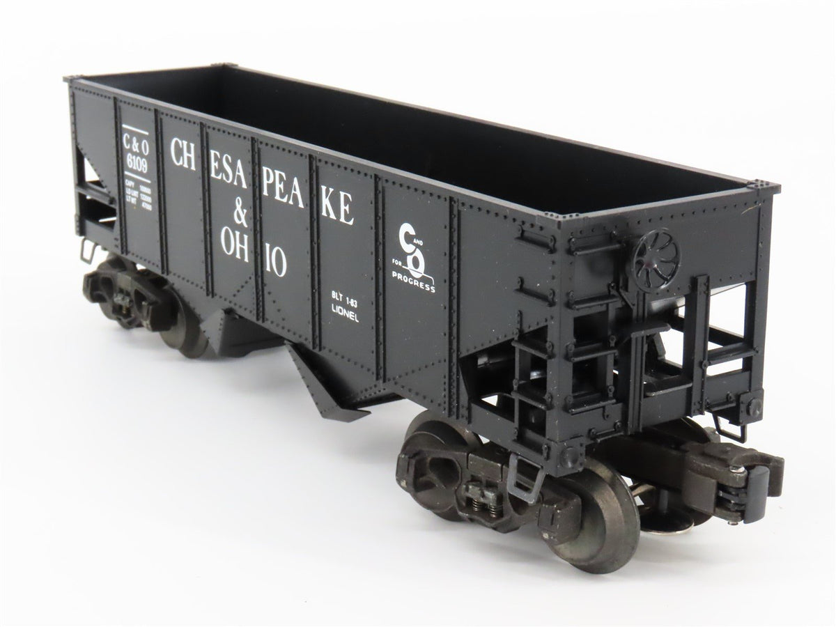 O Gauge 3-Rail Lionel 6-6109 C&amp;O Chesapeake &amp; Ohio Operating 2-Bay Hopper #6109