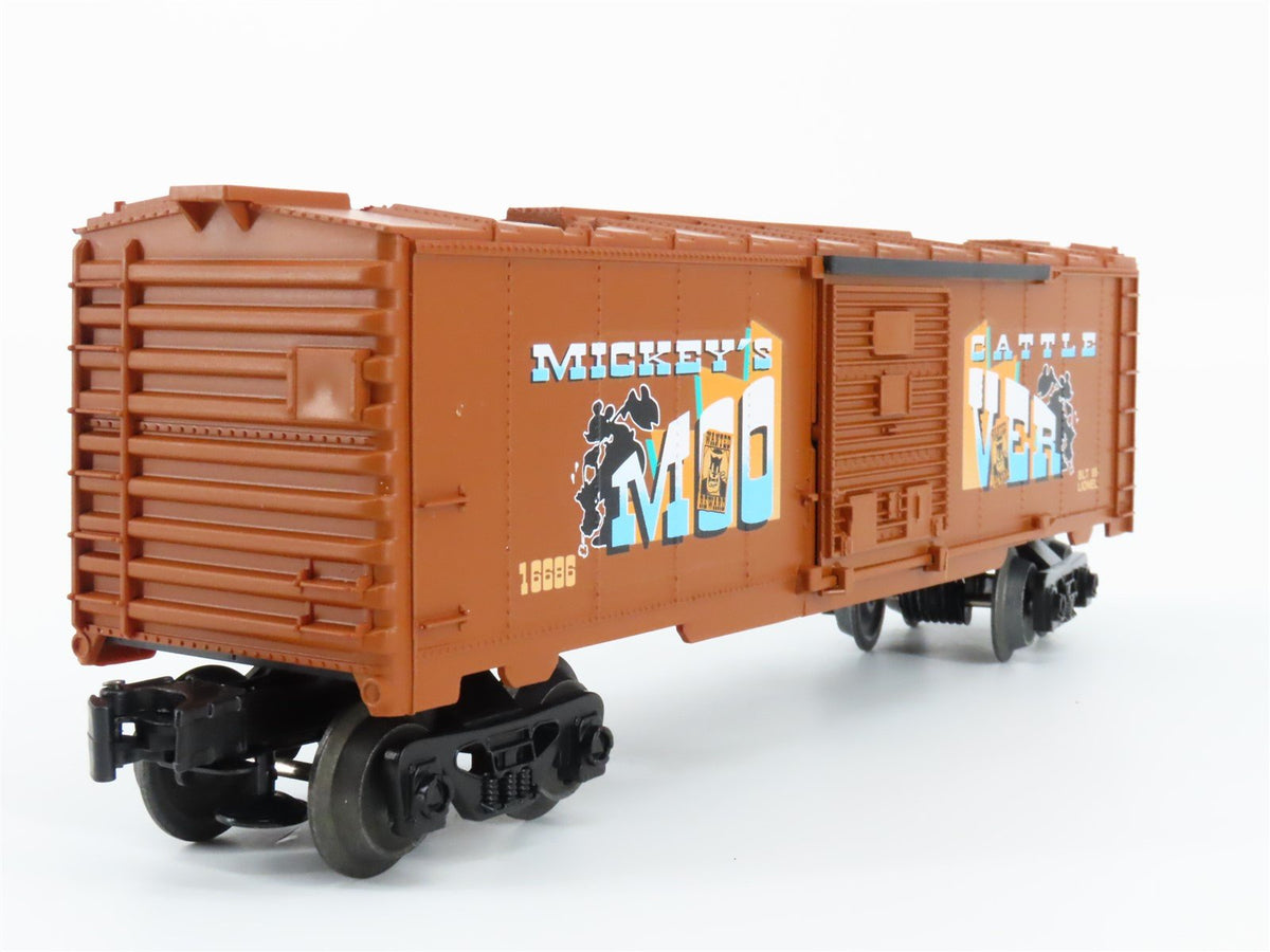 O Gauge 3-Rail Lionel 6-16686 Mickey Mouse &amp; Bad Pete Animated Box Car #16686