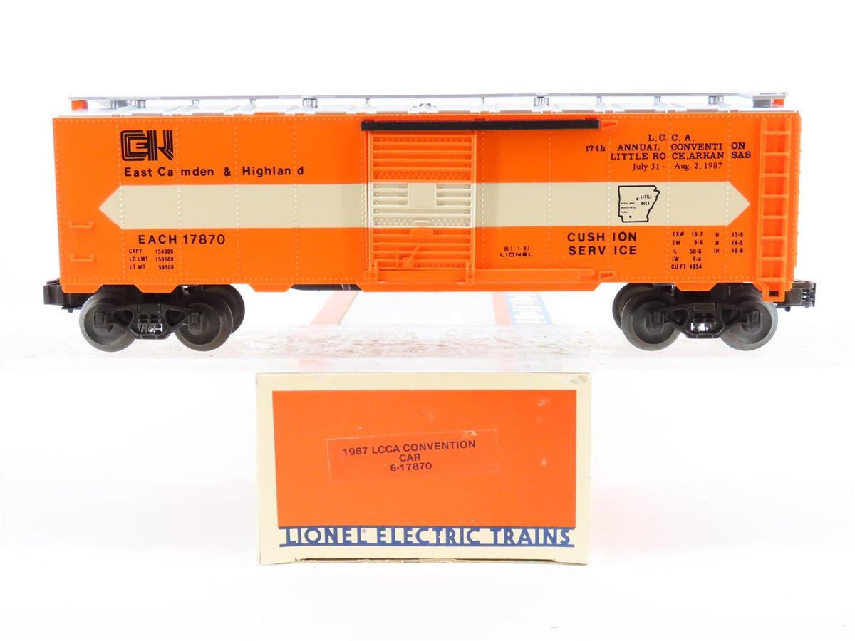 O Gauge 3-Rail Lionel 6-17870 EACH East Camden &amp; Highland LCCA Box Car #17870