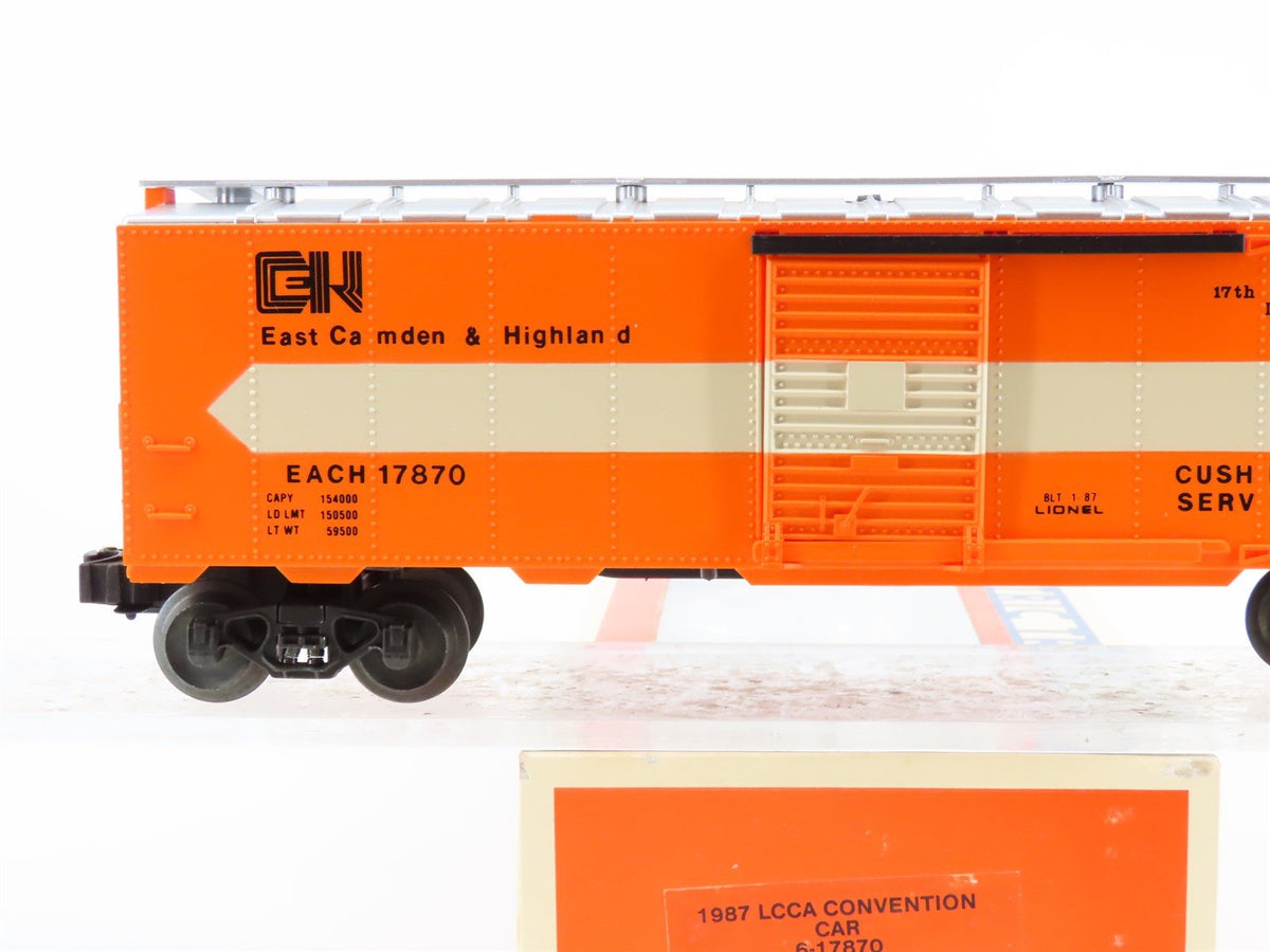 O Gauge 3-Rail Lionel 6-17870 EACH East Camden &amp; Highland LCCA Box Car #17870