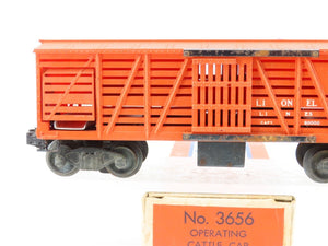 O Gauge 3-Rail Lionel 3656 Lionel Lines Operating Cattle Car #3656