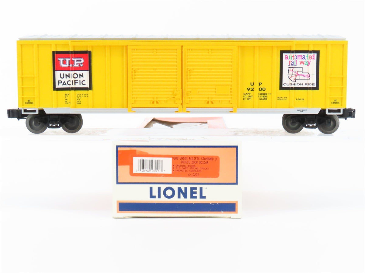 O Gauge 3-Rail Lionel 6-17227 UP Union Pacific Double Door Box Car #19804