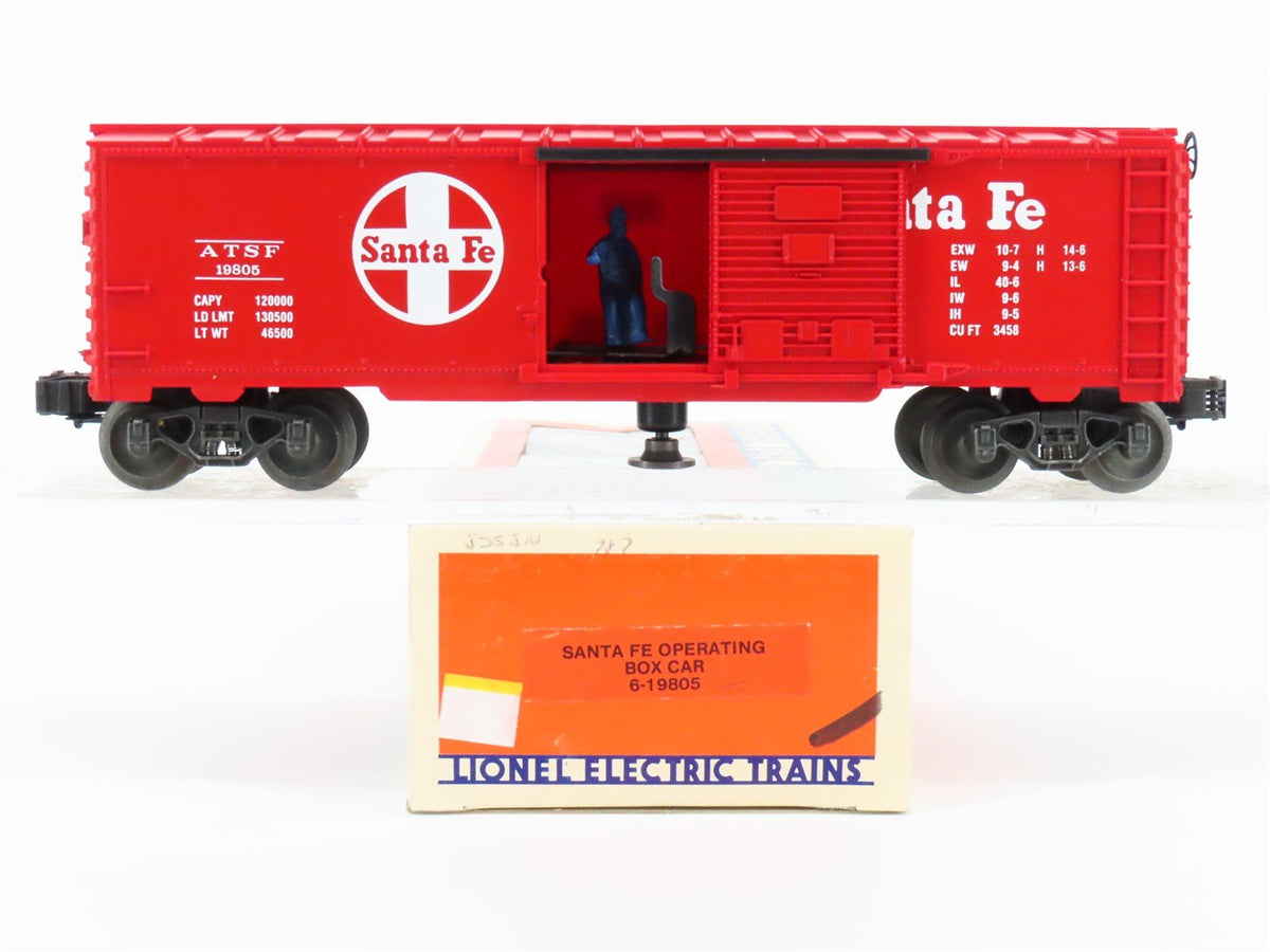 O Gauge 3-Rail Lionel 6-19805 ATSF Santa Fe Operating Box Car #19805