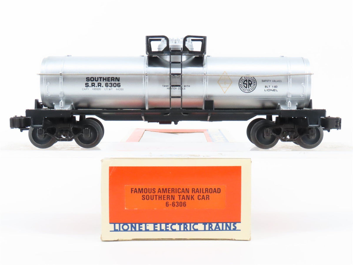 O Gauge 3-Rail Lionel 6-6306 SRR Southern Single Dome Tank Car #6306