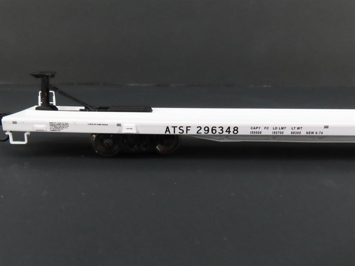 HO Walthers Gold Line #932-40312 ATSF Santa Fe 89&#39; Flush Deck Flat Car #296348