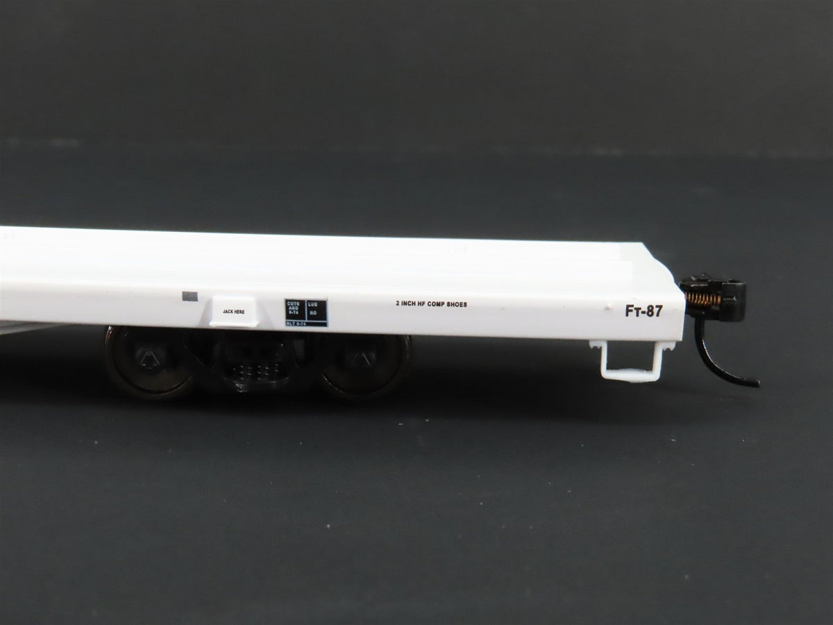 HO Walthers Gold Line #932-40312 ATSF Santa Fe 89&#39; Flush Deck Flat Car #296348