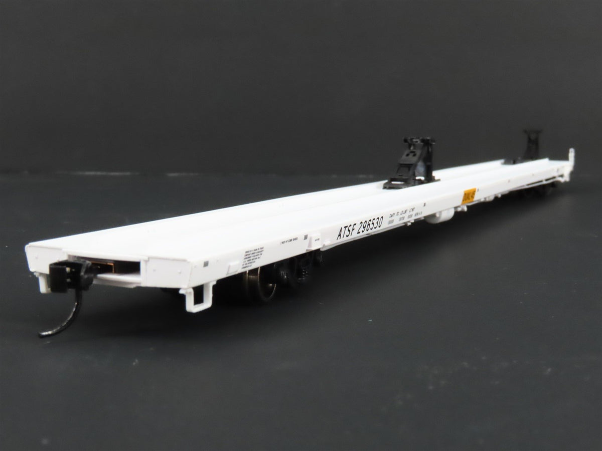 HO Walthers Gold Line #932-40303 ATSF Santa Fe 89&#39; Flush Deck Flat Car #296530