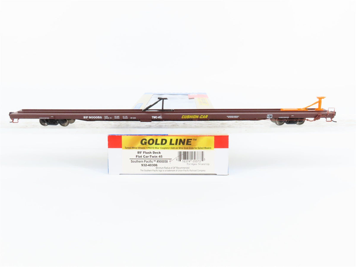 HO Walthers Gold Line #932-40306 SP Southern Pacific 89&#39; Flush Deck Flat Car