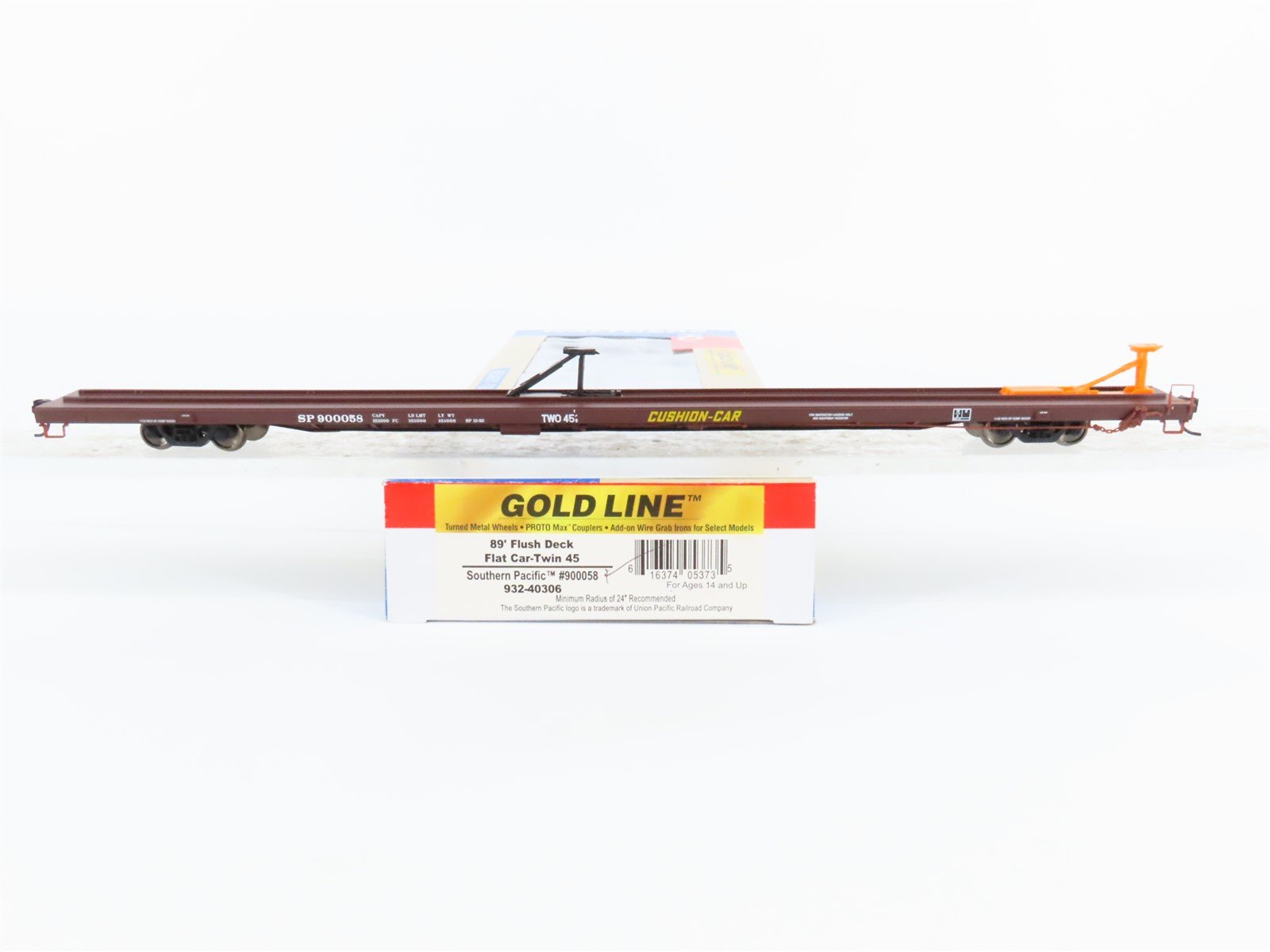 HO Walthers Gold Line #932-40306 SP Southern Pacific 89' Flush Deck Flat Car