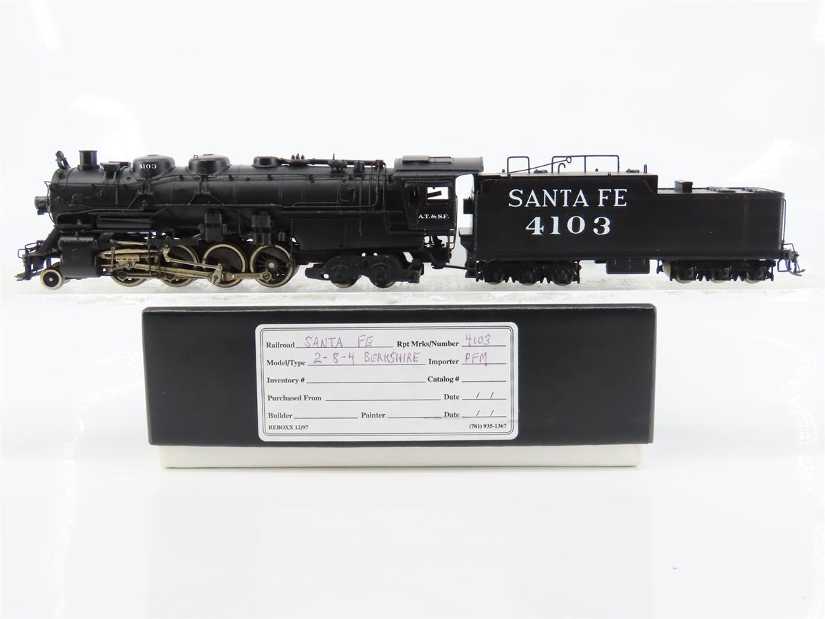 HO Scale PFM/United BRASS ATSF Santa Fe 2-8-4 Berkshire Steam #4103 - Custom