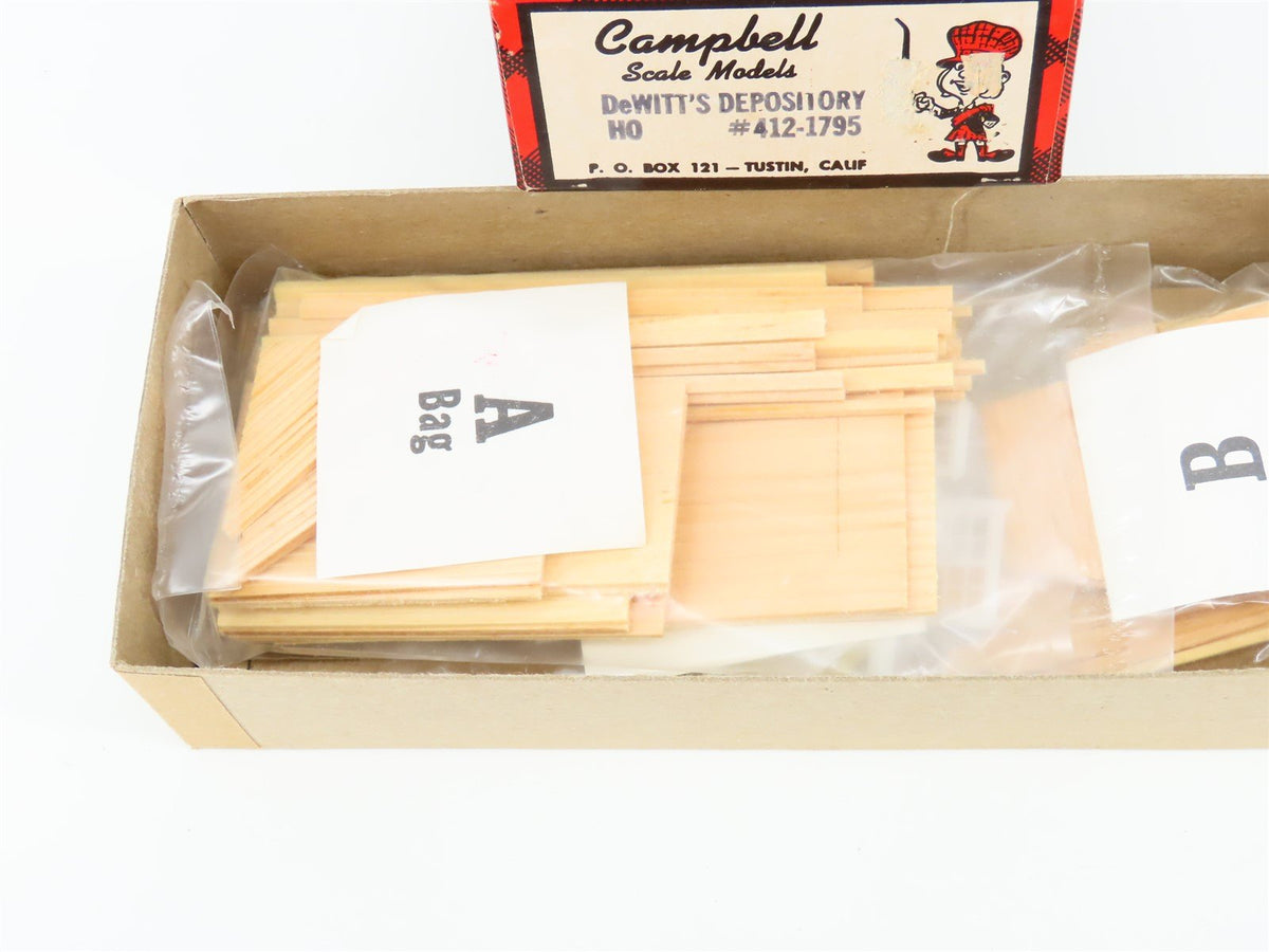 HO Scale Campbell Scale Models Kit #412-1795 DeWitt&#39;s Depository