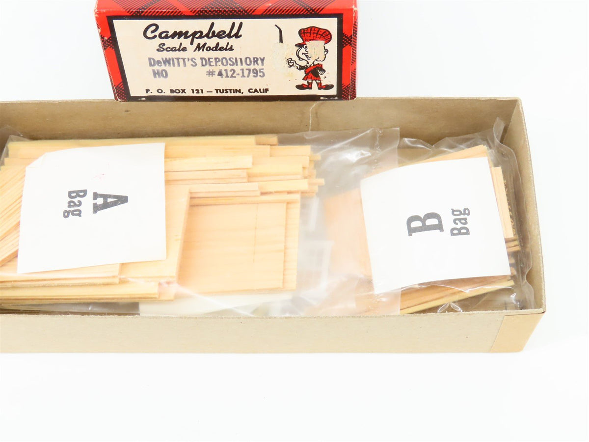 HO Scale Campbell Scale Models Kit #412-1795 DeWitt&#39;s Depository