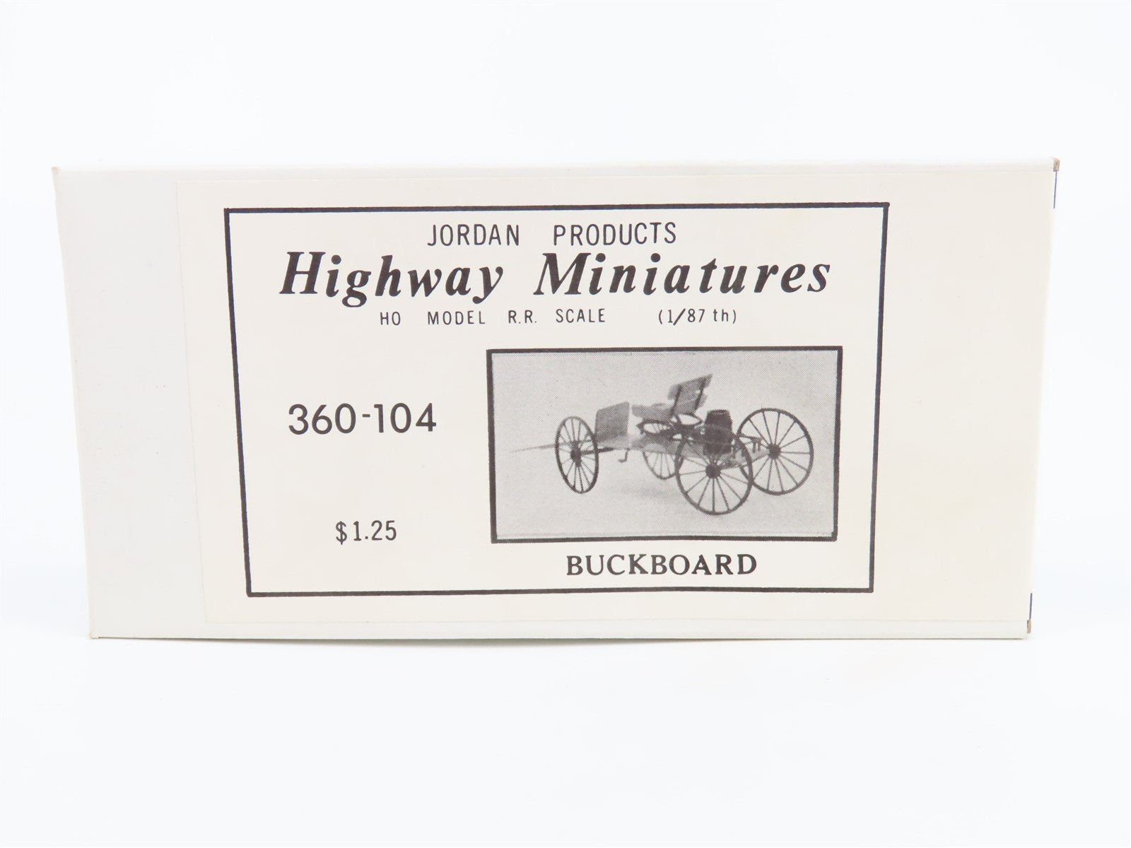 HO Scale Jordan Highway Miniatures Kit #360-104 Buckboard