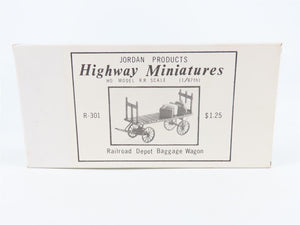 HO Jordan Highway Miniatures Kit #R-301 Railroad Depot Baggage Wagon - SEALED