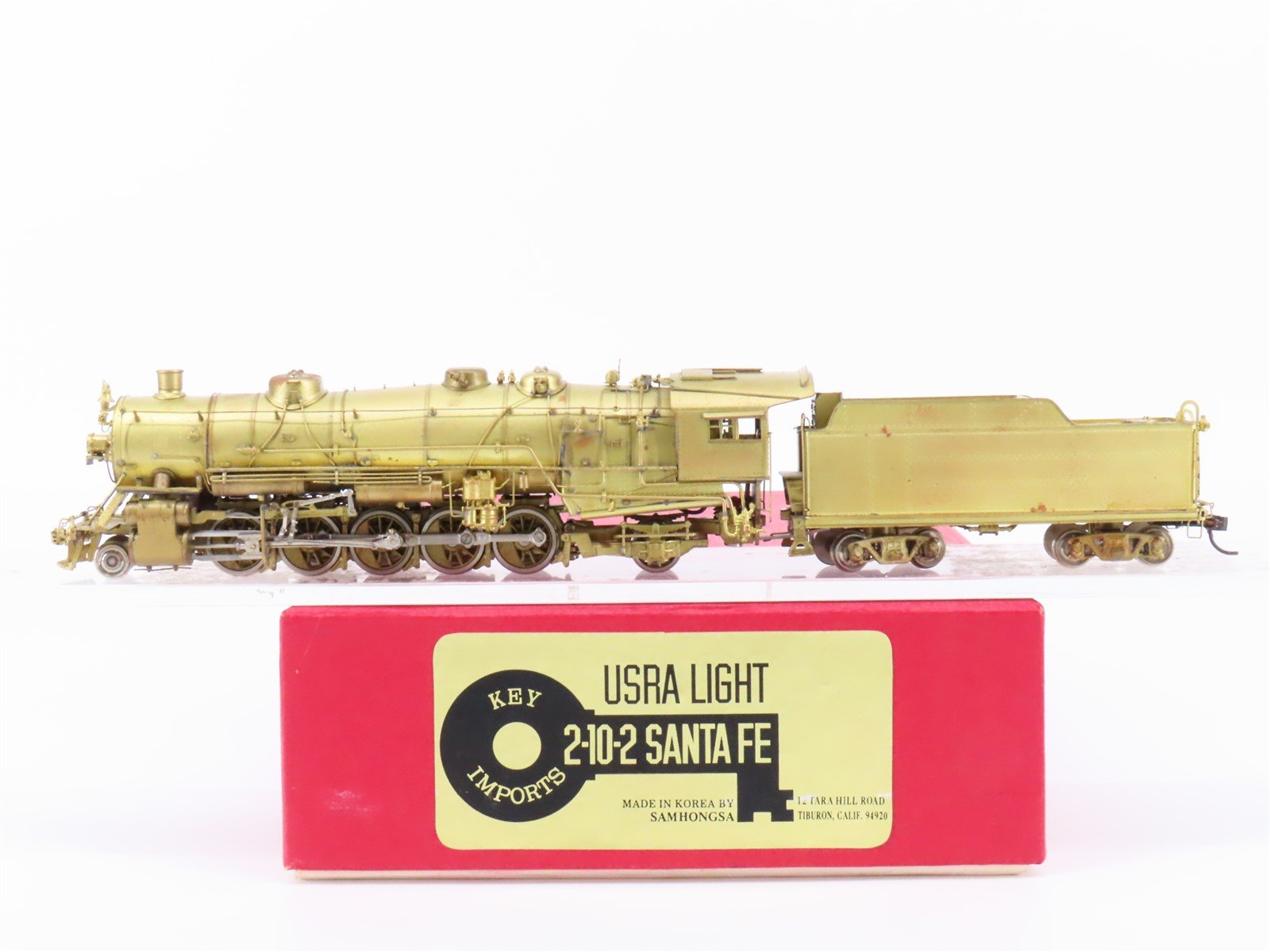 HO Scale Key/Samhongsa BRASS Undecorated ATSF Santa Fe USRA Light 2-10-2 Steam