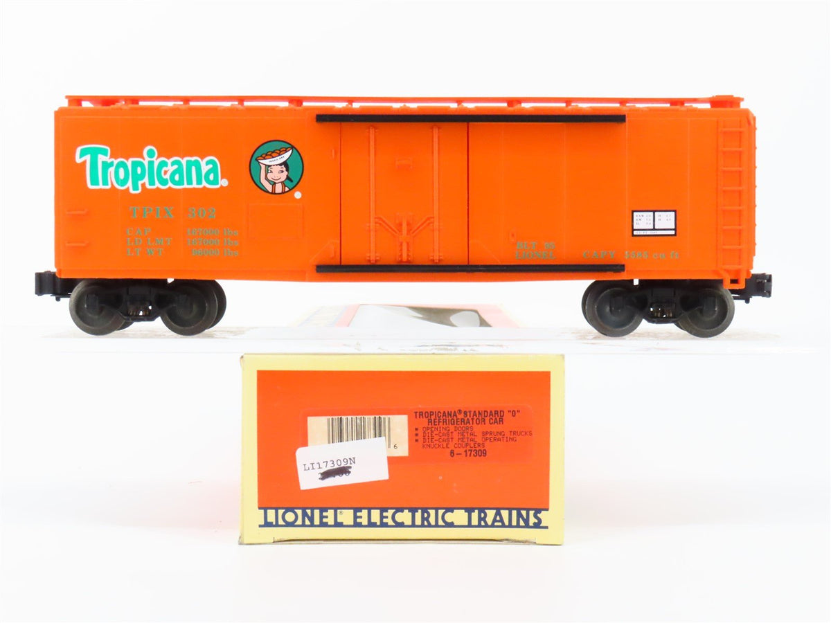 O Gauge 3-Rail Lionel 6-17309 TPIX Tropicana Steel Reefer #302